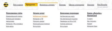 Adăugați fonduri beeline