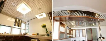 Plafonul în bucătărie - caracteristicile 7 tipuri