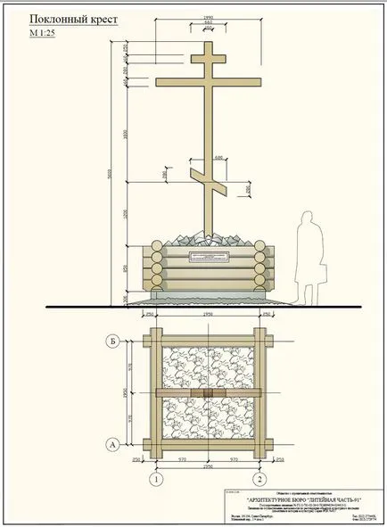 Dimensiunile crucii pe mormântul unui copac cu mâinile lor (mormânt) Dimensiunile crucii pe mormântul unui copac cu mâinile