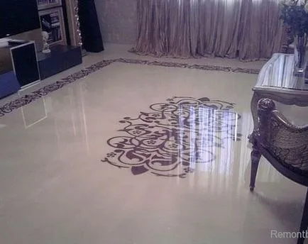 Reparați sala cu mâinile, podeaua de design interior, pereți și tavan