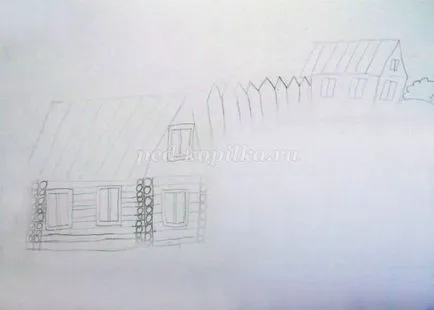 Desen pas peisaj rural cu pas, cu fotografii ale copiilor de vârstă școlară primară