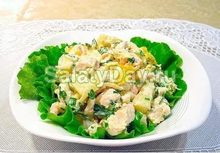 Salata cu piept afumat - reteta de familie cu fotografii și video (salata de piept afumat) Salata cu piept afumat - reteta cu fotografii și video pentru întreaga familie