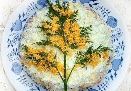 salata Mimosa - reteta clasica cu o fotografie