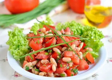 Salata de fasole cu rosii - o reteta cu pas cu pas fotografii