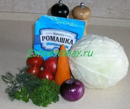 salata de varza cu rosii - reteta cu fotografii