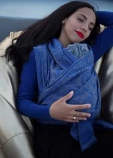 Sling Scarf (78 poze) cum se lega pentru nou-născuți, lichidare tricotate eșarfă-slign,