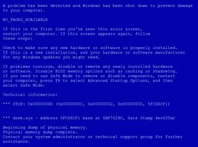 ecran albastru de deces în Windows 7 - ce să facă - Coduri de eroare
