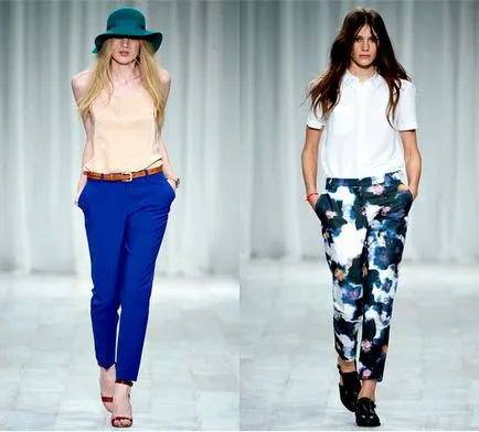 pantaloni albastru femei ce să poarte, exemple foto, alegerea de stil și culoare - nume - moda
