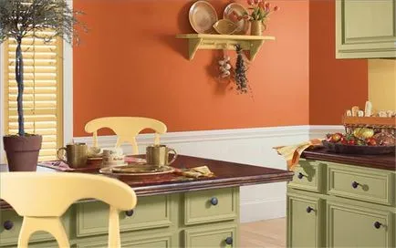 Pereții din idei de decorare bucătărie și opțiuni pentru materiale, care acoperă o mai bună instruire