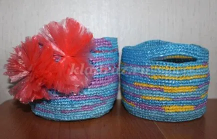 sac croșetat de saci de gunoi