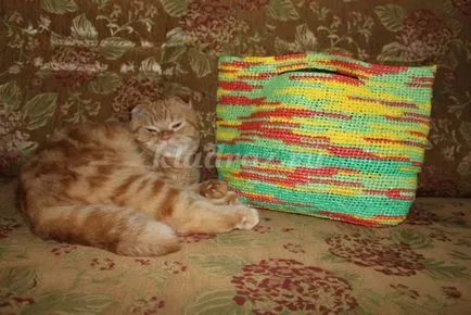 sac croșetat de saci de gunoi