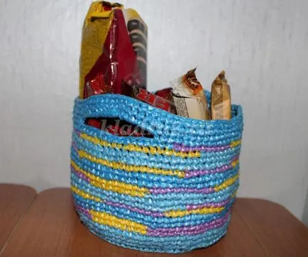 sac croșetat de saci de gunoi