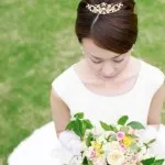 Coafuri de mireasa cu diadema