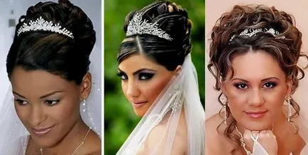 Coafuri de mireasa cu tiara si voal (coafura Tiara nunta) Coafuri de mireasa cu tiara si voal