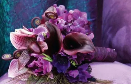 Buchet de violet ca flori frumoase (nunta) Buchet de violet ca frumoase flori