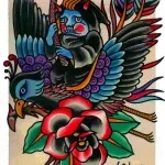 Bird tatuaj sensul fotografii, schițe (tatuaj) Bird tatuaj sensul fotografii, schițe