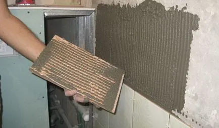 Tehnologia de placare pereților interiori cu plăci ceramice cu mâinile lor în fotografie și stilul de finisare (căptușeală) Tehnologia de placare pereților interiori cu plăci ceramice cu mâinile în stilul foto și finisare