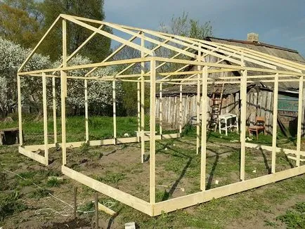 Cu efect de seră dintr-un bar cu mâinile o diagramă detaliată a modului de a construi un 50x50, bare realizate din policarbonat, video