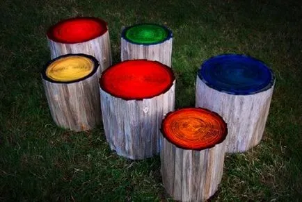 Decorarea grădina cu mâinile Foto ideile sale decor din material la îndemână