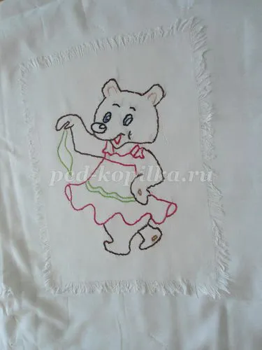 servetele broderie la grădiniță