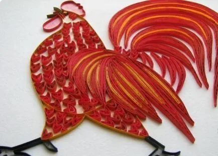 Întreaga Cocoșul de familie, carnea de pui, carnea de pui în domeniu modul de a face Quilling