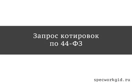 Cerere de oferte pentru 44-FZ - adică, un eșantion de formă de umplere