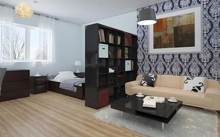 Zonarea cameră într-un dormitor și cameră de zi (90 poze) - A face alegerea potrivită