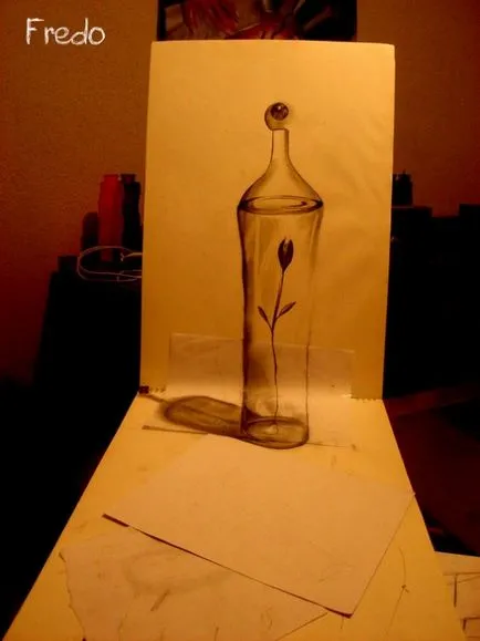 100 cele mai bune idei desene 3D pe hârtie cu un creion în fotografie