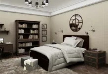 Tapetul în stil englezesc în fotografie de interior cu flori (tapet) Tapetul în stil englezesc în fotografie de interior cu flori