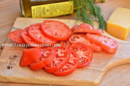 Vinete, coapte în cuptor cu roșii și brânză, rețete ușor (tomate cuptor cu brânză) Vinete, coapte în cuptor cu roșii și brânză, rețete ușor