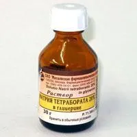 Borax aplicație particulară în glicerol