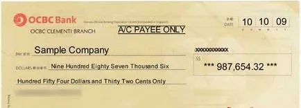 Ce este o bancă cec bancar cec model de umplere