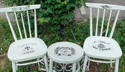 Scaun Decupaj în stil de Provence, o clasă de master pe crearea de antichități