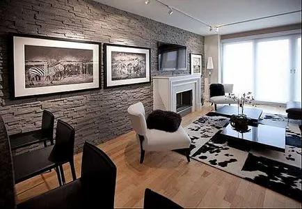 piatra decorativă în interior - un finisaj fotografie de apartamente și case (decorative) piatra decorative în interior - fotografie de finisare apartamente și case
