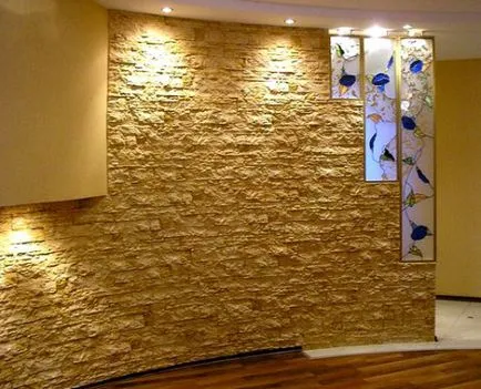 piatra decorative în apartament, diferite moduri de finisare piatra (metode) piatra decorative în apartament, diferite moduri de piatră de finisare