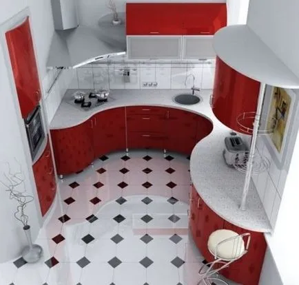 Bucătărie de design de 5 metri pătrați