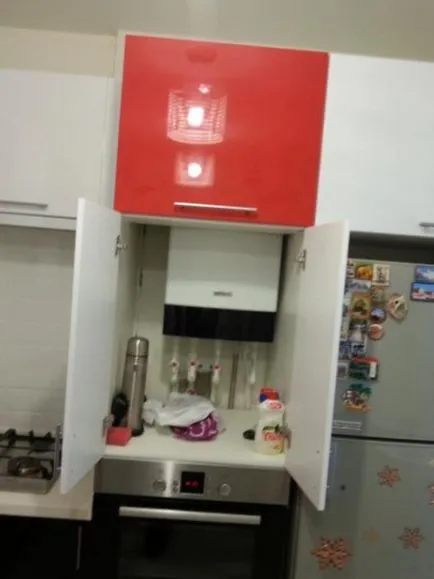 bucătărie de design, cu un cazan de gaz, proiectarea de mici pentru bucatarie mare