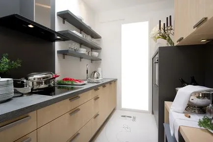 Design-ul bucătăriei înguste - 2 până la 4 metri, 9 m2, lungi și înguste, interior, cu zonă de luat masa, 117 fotografii (proiectare) Design-ul bucătăriei înguste - 2 până la 4 metri, 9 m2, lungi și înguste, de interior, cu zonă de luat masa, 117 fotografii