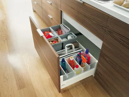 Jurnalul unui sertar de designer pull-out selectat pentru principalele tipuri de sisteme de ghidare
