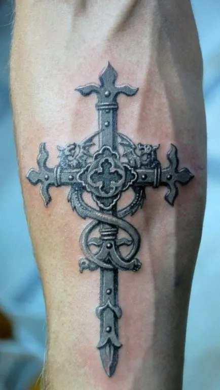Fotografii și valoarea tatuaj cruce (tatuaj) Fotografii și valoarea tatuaj eco
