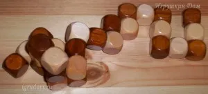Puzzle - cub din lemn-șarpe
