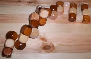 Puzzle - cub din lemn-șarpe