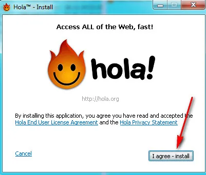 Hola pentru firefox