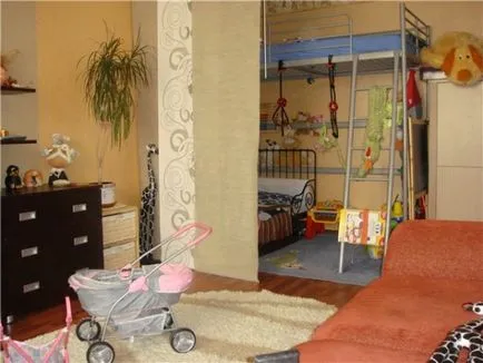 Condiții de viață și de copii într-o singură cameră - designul interior al apartamentului (camera) Condiții de viață și de copii într-o singură cameră - design interior apartament