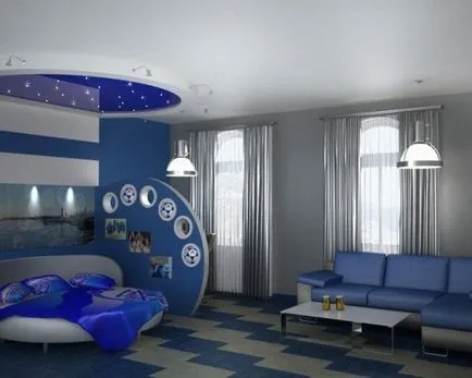 Condiții de viață și de copii într-o singură cameră - Apartament Design Interior (camera de zi) Condiții de viață și de copii într-o singură cameră - design interior apartament