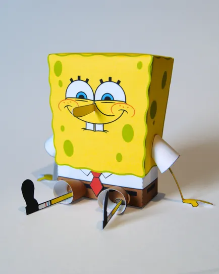Jucării din hârtie - SpongeBob cu propriile sale mâini (cum să facă burete bob din hârtie) Jucării din hârtie - SpongeBob cu propriile sale mâini