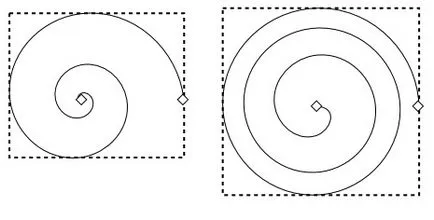 Inkscape - instrument de spirală