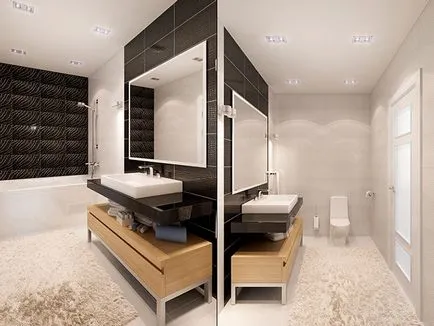Interiorul o baie mică cu WC 83 fotografie idei de design