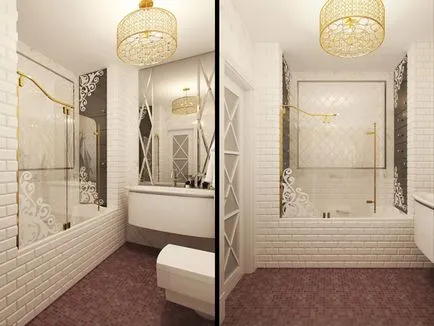Interiorul o baie mică cu WC 83 fotografie idei de design