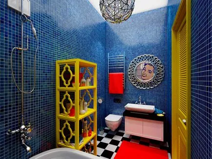 Interiorul o baie mică cu WC 83 fotografie idei de design